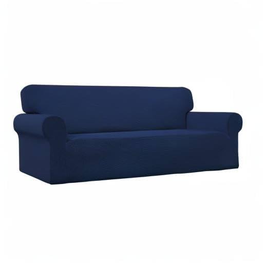 Stretch Couch Covers for Sofa Washable Large Navy (Large Sofa / Navy)