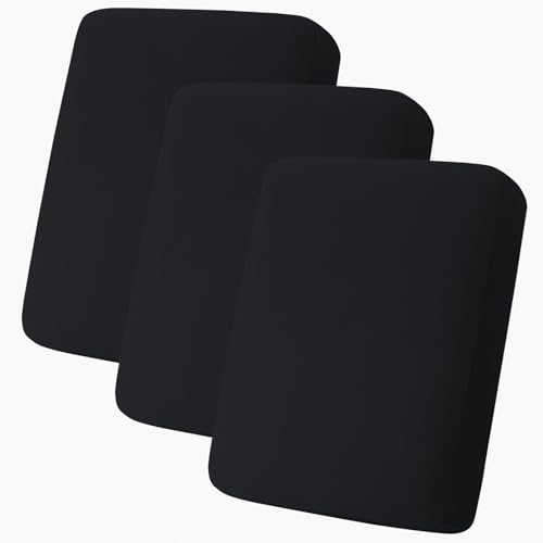 Milk Silk Couch Cushion Covers (Black / Seat Cover 3 Pack)