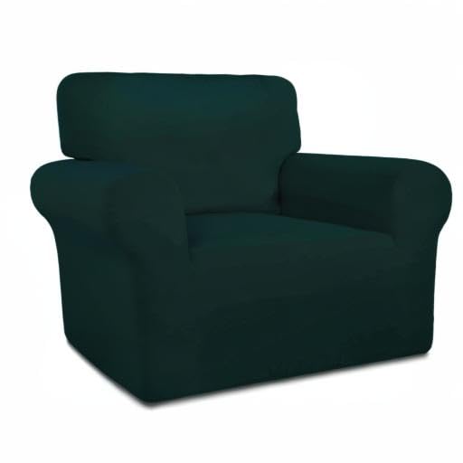 Super Stretch Chair Covers Fleece Couch Covers for Sofa Deep Teal (Small Chair / Deep Teal)