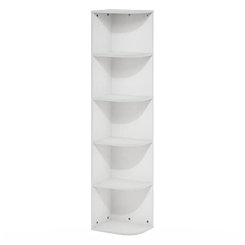 PASIR Book Shelf (White / 5-Tier Corner)