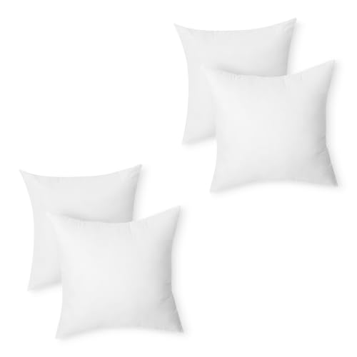 Square Hypoallergenic Pillow Insert (18 x 18 inches / 4 Pack)