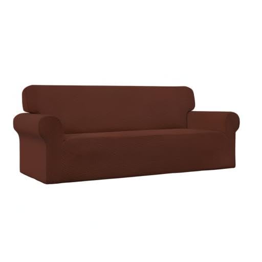Stretch Oversized Sofa Couch Slipcover Washable Coffee (X-Large Sofa / Coffee)