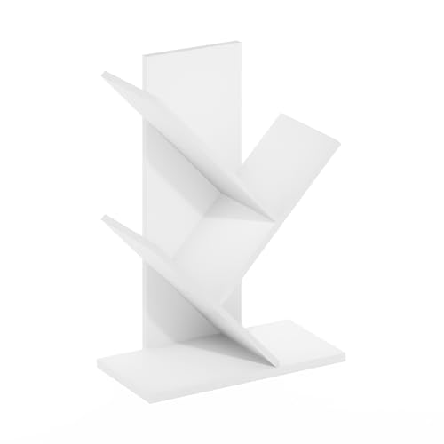 Tree Book Shelf (White / 3-Tier Tree Bookcase)