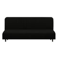 Stretch Futon Cover Armless Bed Slipcover (Black / Futon)