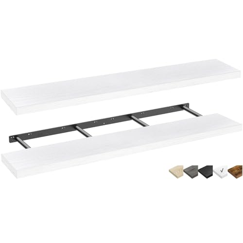 Extra Long Floating Shelves for Wall (55.1" / C. White)