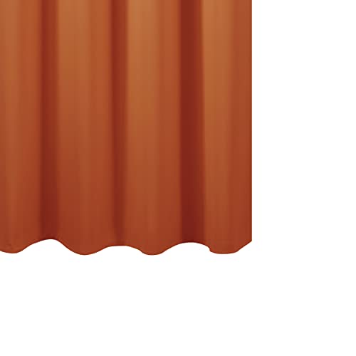 Orange Blackout Curtains 52 x 63 Inch Length (Orange / 52"W x 63"L (Pack of 2))