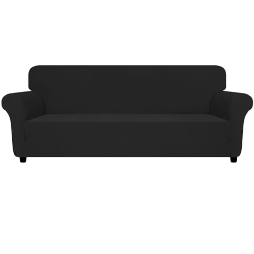 Oversized Super Stretch Couch Cover (- Black / X-Large (92"-115"))