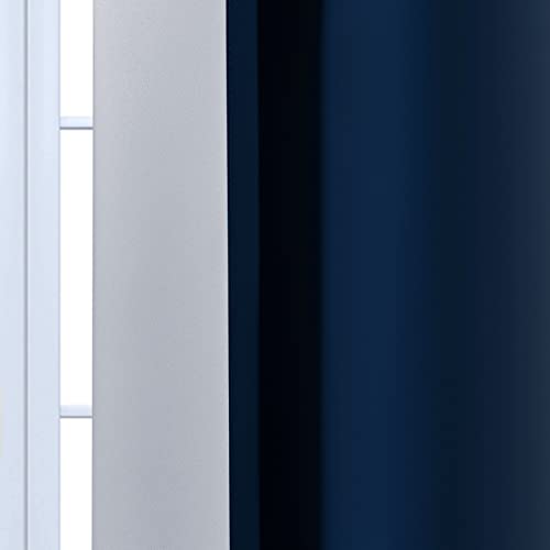 Ombre Curtains Blue and Greyish White for Living Room (42"W x 72"L (Pack of 2) / Blue)