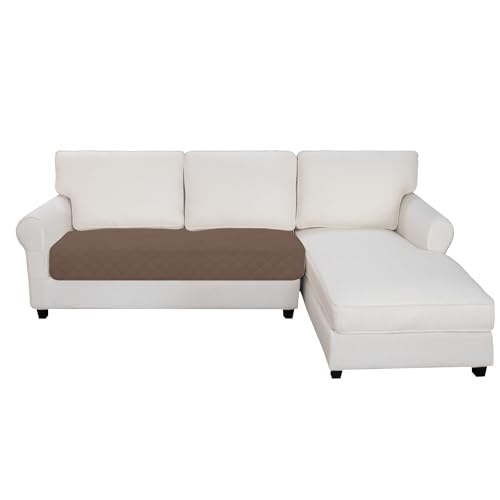 Sectional Couch Covers for Dogs L Shape Sofa Cover Reversible Sofa Slipcover Chaise Lounge Cover Furniture Protector Cover for Pets Dog Cat (30" x 50" / Brown/Beige)
