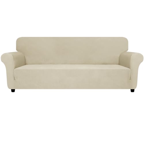 Oversized Super Stretch Couch Cover (- Khaki / X-Large (92"-115"))