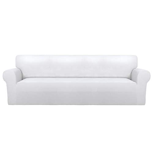 Stretch Couch Covers for Sofa 4 Seater Slipcovers White (XX-Large 4-Seater Sofa / White)
