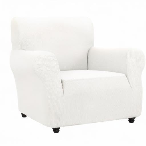 Super Stretch Chair Slipcover Universal Sofa Chair Covers for Living Room Dogs Pet Furniture Protector Spandex Armchair Slipcovers with Anti Slip Foam Sticks (White / Small (30"-47"))