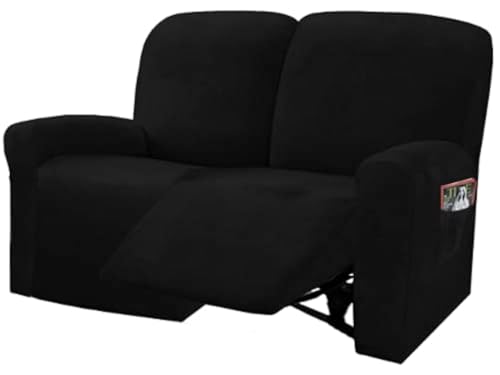 Reclining Love Seat Slipcover (Black)