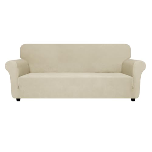 Super Stretch Couch Cover (- Khaki / Large (72"-92"))
