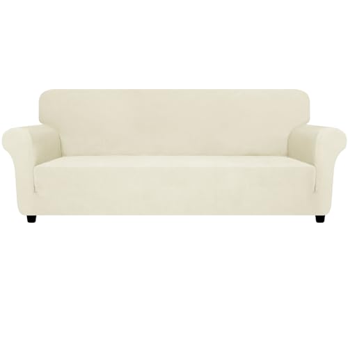 Oversized Super Stretch Couch Cover (- Beige / X-Large (92"-115"))