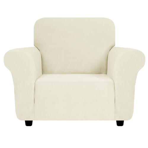 Super Stretch Chair Slipcover (- Beige / Small (30"-47"))