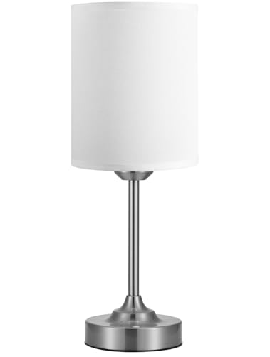 Touch Control Cordlss Table Lamp (White - Silver)