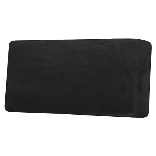 Velvet Stretch Individual Couch Cushion Cover Plush Cushion Slipcover for Loveseat Sofa Cushion Furniture Protector Seat Cushion Sofa Cover (Black / 1 Cushion Sofa)