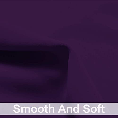 Purple Room Darkening Window Curtains 52x36 Inch for Kitchen (Purple / 52"W x 36"L (Pack of 2))