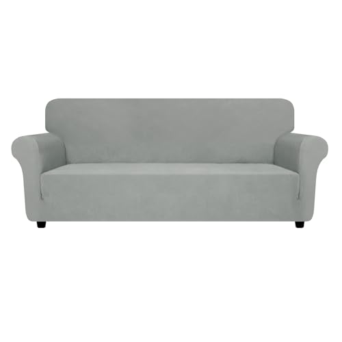 Super Stretch Sofa Cover (- Light Grey / Large (72"-92"))