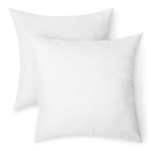 Square Hypoallergenic Down Alternative Pillow Insert (20 x 20 inches / 2 Pack)