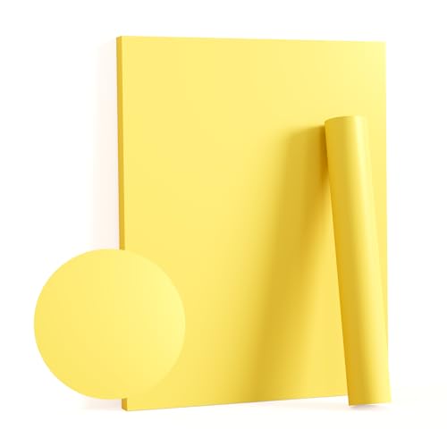 236''x17.7'' Yellow Peel and Stick Wallpaper Contact Paper Modern Self Adhesive Wall Paper Removable Renter Friendly Textured Solid Color Shelf Cabinet Vinyl Roll (Yellow / 17.7" x 236")