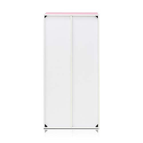 LUDER Book Shelf (White/Pink / 7-Cube)