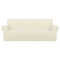 Stretch Oversized Couch Covers Fleece Sofa Slipcovers Ivory (X-Large Oversized Sofa / Ivory)