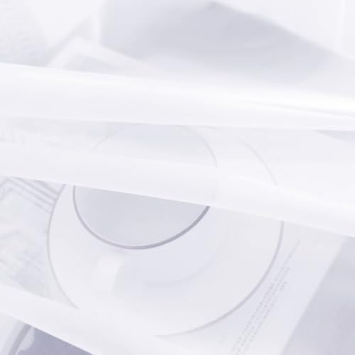 Optical White Sheer Curtains 4 Panels Rod Pocket Semi (Optical White / 52"W x 84"L (Pack of 4))