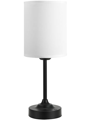 Touch Control Cordlss Table Lamp (White - Black)