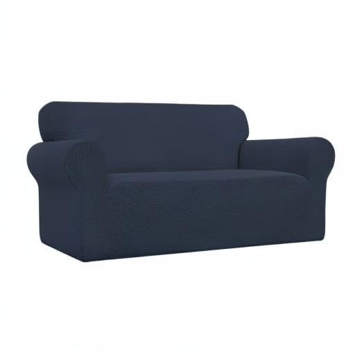 Stretch Oversized Loveseat Couch Covers Washable Dark Blue (Medium-XL Loveseat / Dark Blue)