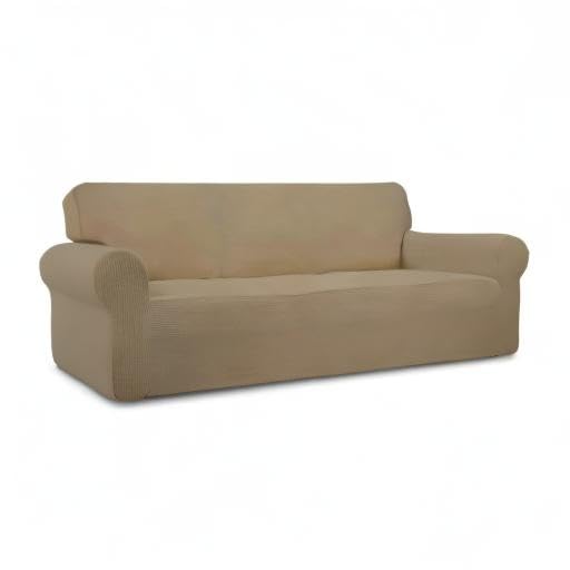 Stretch Oversized Sofa Couch Slipcover Washable Tan (X-Large Sofa / Tan)