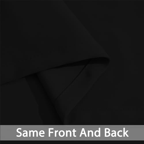 Blackout Curtains 38x90 inch Black Thermal Drapes (Black / 38"W x 90"L (Pack of 2))