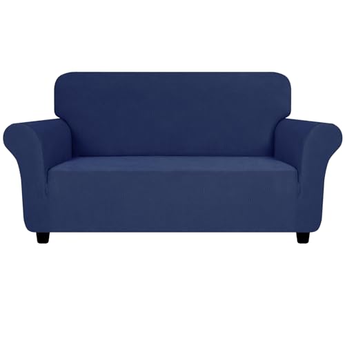 Super Stretch Loveseat Covers (- Navy Blue / Medium (57"-70"))