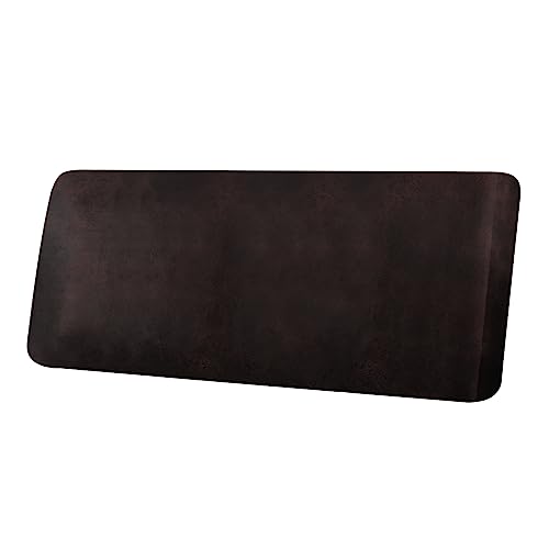 Leather Look Couch Cushion Covers Sofa Seat Slipcovers Sets Couches Furniture Protector for Sectional Armchair Loveseat Pets Kids Stretch Spandex Fabric (1 Cushion Sofa / Chocolate)