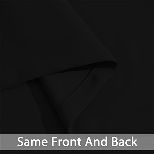 Room Darkening Curtains 62x63 inch Length Black (Black / 62"W x 63"L (Pack of 2))