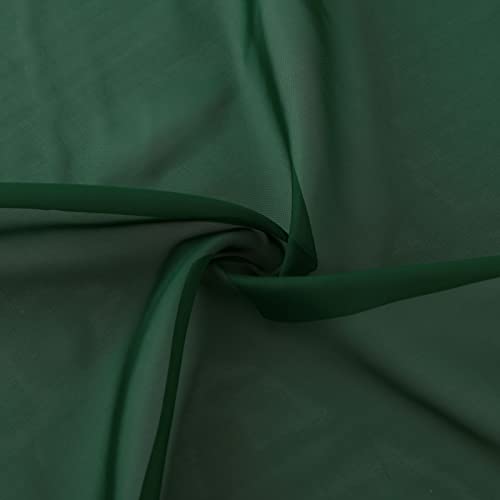 Sheer Voile Window Treatment Rod Pocket Curtain Panels for Kitchen Bedroom Living Room Drapes Sunlight Filtering Privacy Semi Home Decor Assorted Colors Sizes (Foliage Green / 52"W x 72"L (Pack of 2))
