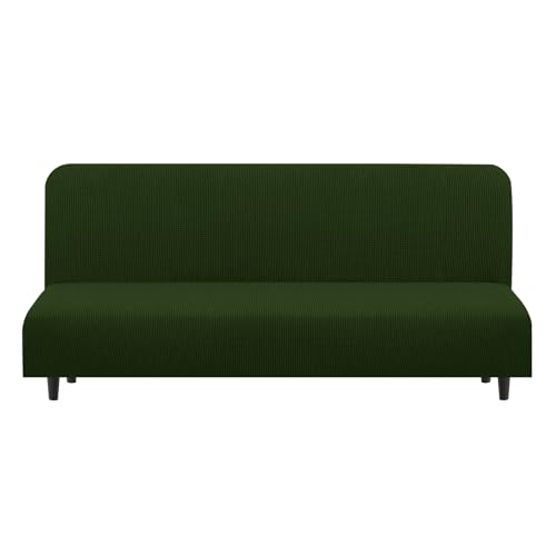 Stretch Futon Cover Armless Bed Slipcover (Bronze Green / Futon)