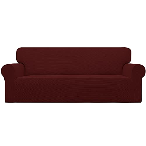 Stretch Oversized Sofa Couch Slipcover Washable Wine (X-Large Sofa / Wine)