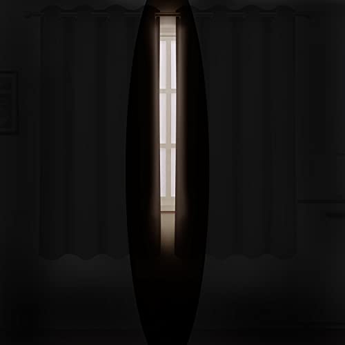 Chocolate Brown Blackout Curtains 40 x 63 Inch Length (Chocolate Brown / 40"W x 63"L (Pack of 2))