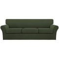 4 Piece Sofa Covers for 3 Cushion Couch Sofa Slipcover Soft Couch Cover for Dogs (XL Sofa (3 Cushion) / Olive)