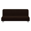 Stretch Futon Cover Armless Bed Slipcover (Chocolate / Futon)