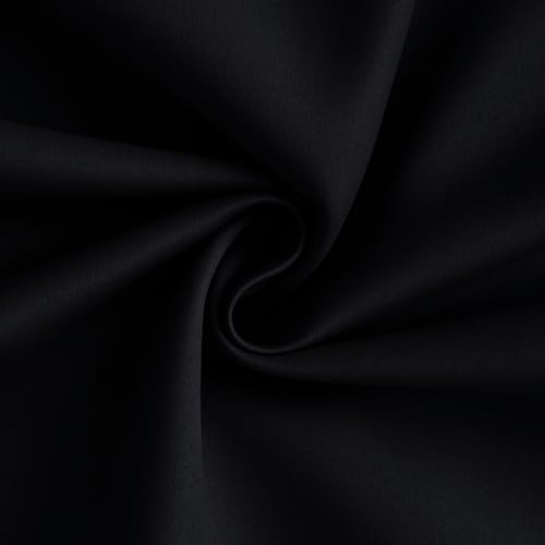 Black 100% Blackout Curtains 72 Inches Long for Bedroom 50" Wide (50"W x 72"L (Pack of 2) / Black With White Backing)