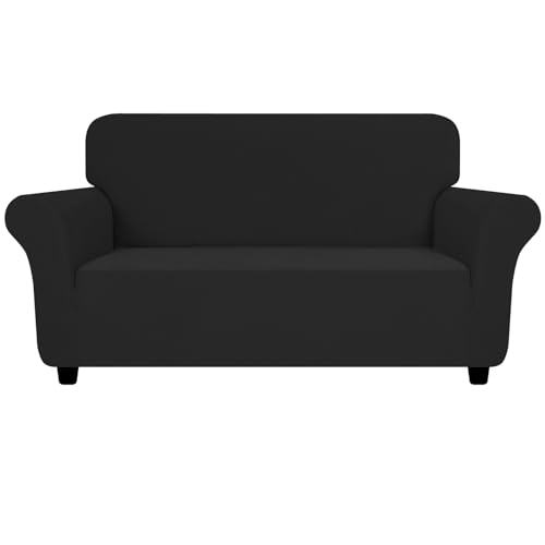 Super Stretch Loveseat Covers (- Black / Medium (57"-70"))