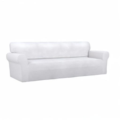 Stretch Couch Covers for Sofa 4 Seater Slipcovers White (XX-Large 4-Seater Sofa / White)