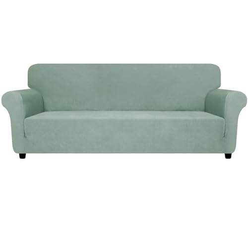 Oversized Super Stretch Couch Cover (- Pea Green / X-Large (92"-115"))