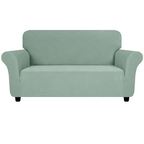 Super Stretch Loveseat Covers (- Pea Green / Medium (57"-70"))