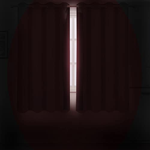 Red Thermal Blackout Curtains (Red / 52"W x 54"L (Pack of 2))