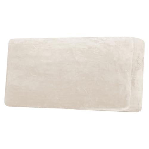 Velvet Stretch Individual Couch Cushion Cover Plush Cushion Slipcover for Loveseat Sofa Cushion Furniture Protector Seat Cushion Sofa Cover (Ivory / 1 Cushion Sofa)