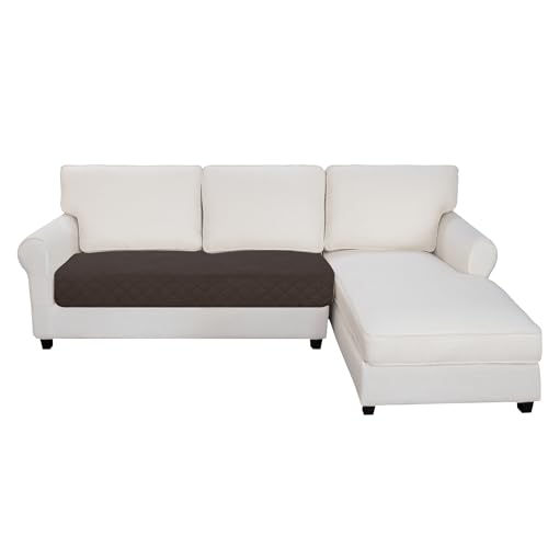 Sectional Couch Covers for Dogs L Shape Sofa Cover Reversible Sofa Slipcover Chaise Lounge Cover Furniture Protector Cover for Pets Dog Cat (30" x 50" / Chocolate/Beige)